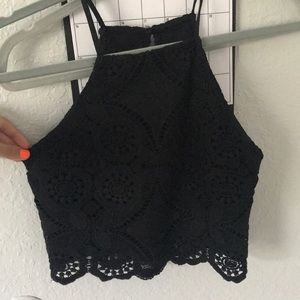 ABERCROMBIE AND FITCH HALTER CROP TOP!
